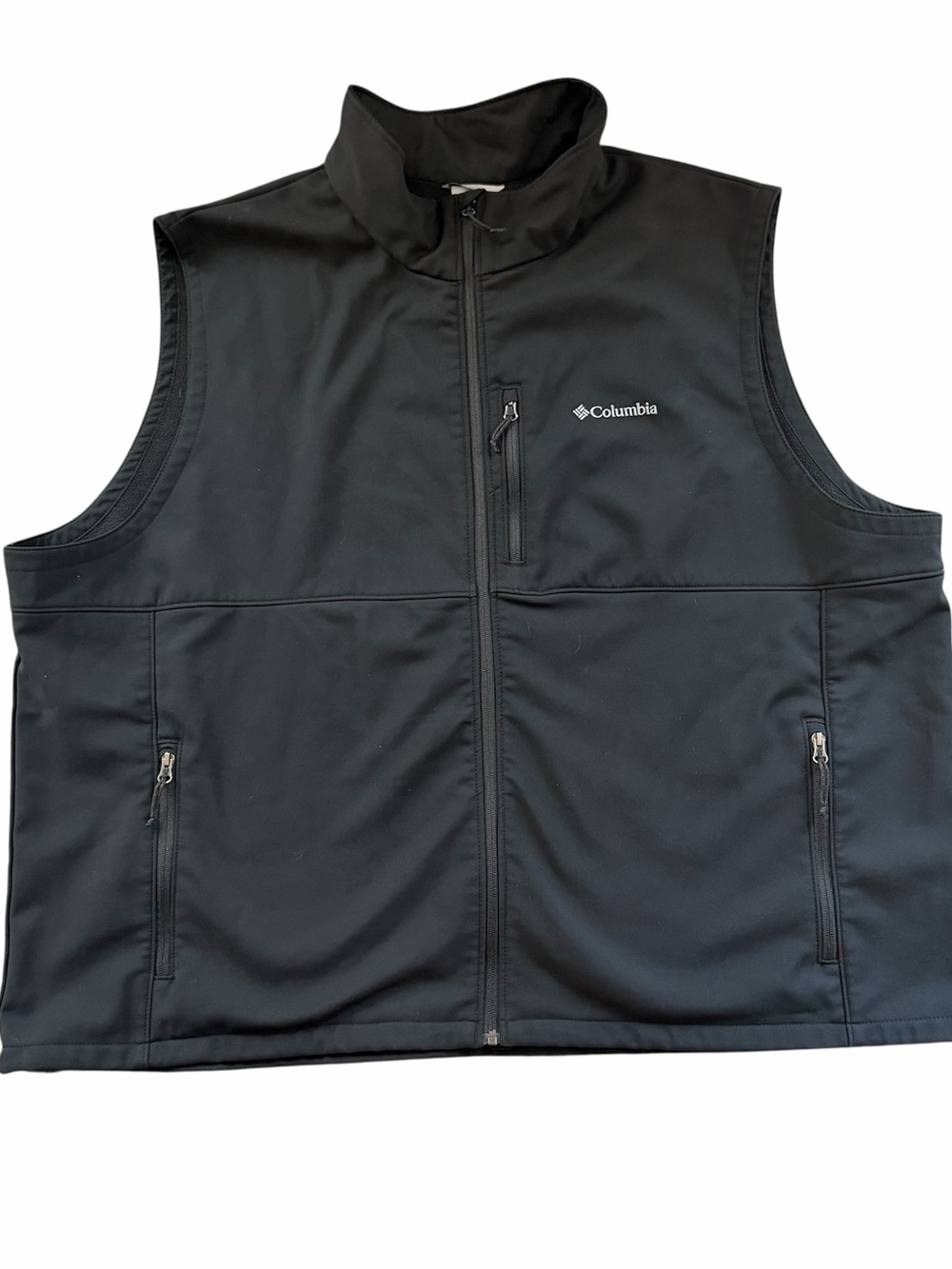 Columbia Men’s 5X Black Softshell Full Zip Vest Fleece Lined Outdoor